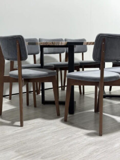 Стол кухонный обеденный прямоугольный дизайнерский лофт THETABLE RU 160х80 2.71/3.1