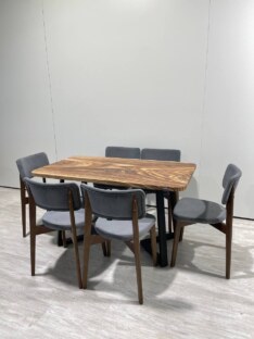 Стол кухонный обеденный прямоугольный дизайнерский лофт THETABLE RU 140х80 8.14/1.1