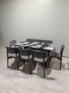 Стол кухонный обеденный прямоугольный дизайнерский лофт THETABLE RU 140х80 2.72/3.1