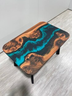 Стол журнальный прямоугольный дизайнерский лофт THETABLE RU 90х60 4.5/5.1