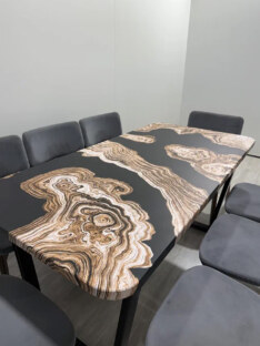 Стол кухонный обеденный прямоугольный дизайнерский лофт THETABLE RU 120х80 2.71/2.1