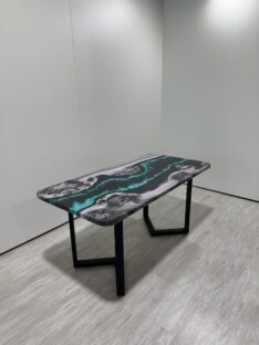 Стол кухонный обеденный прямоугольный дизайнерский лофт THETABLE RU 120х80 4.18/3.1