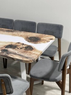 Стол кухонный обеденный прямоугольный дизайнерский лофт THETABLE RU 140х80 3.22/1.2