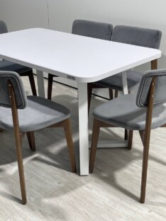 Стол кухонный обеденный прямоугольный дизайнерский лофт THETABLE RU 140х80 2.23/1.2