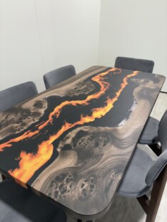 Стол кухонный обеденный прямоугольный дизайнерский лофт THETABLE RU 160х80 4.11/2.1