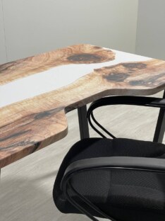 Стол компьютерный с вырезом дизайнерский лофт THETABLE RU 180х80 3.18/2.1 Стол компьютерный с вырезом дизайнерский лофт THETABLE RU 180х80 3.18/2.1
