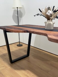 Стол письменный с вырезом дизайнерский лофт THETABLE 200х90 3.1/2.1