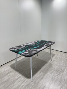 Стол кухонный обеденный прямоугольный дизайнерский лофт THETABLE RU 120х80 4.18/6.2