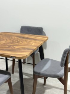 Стол кухонный обеденный квадратный дизайнерский лофт THETABLE 120х120 9.2/4.1