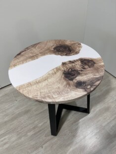 Стол кухонный обеденный круглый дизайнерский лофт THETABLE RU 100х32 3.34/1.1