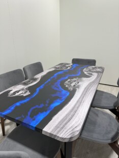 Стол кухонный обеденный прямоугольный дизайнерский лофт THETABLE RU 120х80 4.17/3.1