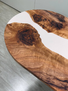 Стол кухонный обеденный овальный дизайнерский лофт THETABLE RU 220х90 3.11/2.2