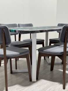 Стол кухонный обеденный прямоугольный дизайнерский лофт THETABLE RU 200х90 4.18/3.2