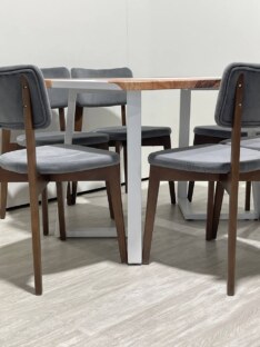 Стол кухонный обеденный прямоугольный дизайнерский лофт THETABLE RU 120х80 3.11/1.2