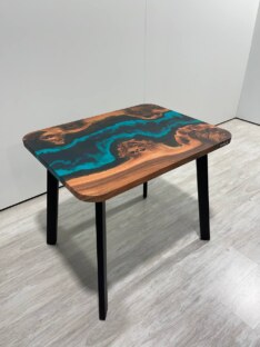Стол кухонный обеденный прямоугольный дизайнерский лофт THETABLE RU 90х70 4.5/4.1
