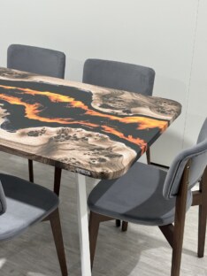 Стол кухонный обеденный прямоугольный дизайнерский лофт THETABLE RU 120х80 4.15/4.2