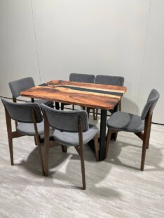 Стол кухонный обеденный прямоугольный дизайнерский лофт THETABLE RU 140х80 5.8/3.1