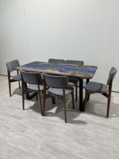 Стол кухонный обеденный прямоугольный дизайнерский лофт THETABLE RU 140х80 4.8/2.1