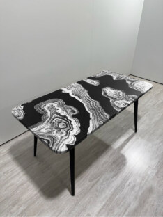 Стол кухонный обеденный прямоугольный дизайнерский лофт THETABLE RU 140х80 2.72/6.1