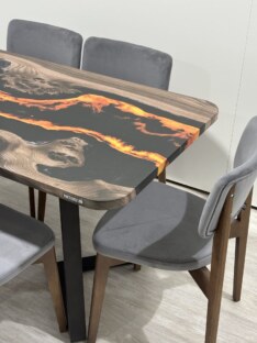 Стол кухонный обеденный прямоугольный дизайнерский лофт THETABLE RU 160х80 4.11/1.1