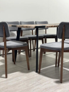 Стол кухонный обеденный прямоугольный дизайнерский лофт THETABLE RU 140х80 2.71/4.1