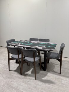 Стол кухонный обеденный прямоугольный дизайнерский лофт THETABLE RU 120х80 4.18/3.1