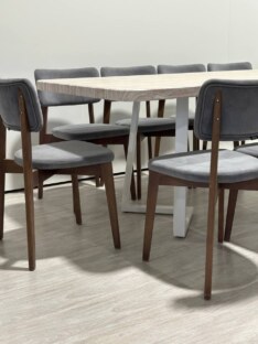 Стол кухонный обеденный прямоугольный дизайнерский под травертин THETABLE RU 140х80 16.1/1.2 Стол кухонный обеденный прямоугольный дизайнерский под травертин THETABLE RU 140х80 16.1/1.2