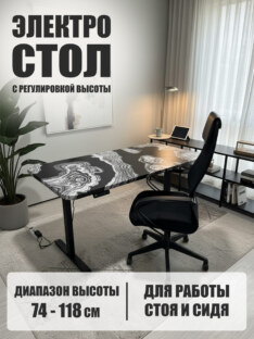 Стол компьютерный с подъемным механизмом дизайнерский лофт THETABLE 180х80 2.72/14.1