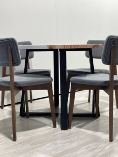 Стол кухонный обеденный круглый дизайнерский лофт THETABLE RU 100х32 3.18/1.1