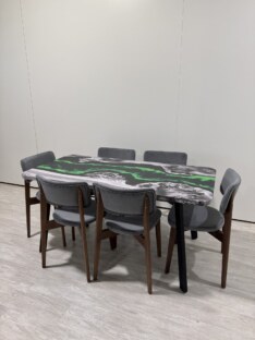 Стол кухонный обеденный прямоугольный дизайнерский лофт THETABLE RU 140х80 4.19/4.1