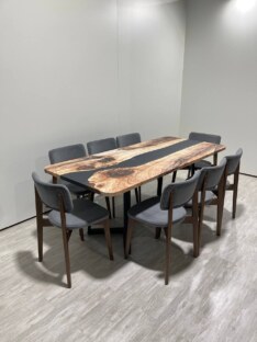 Стол кухонный обеденный прямоугольный дизайнерский лофт THETABLE RU 250х100 3.25/1.1