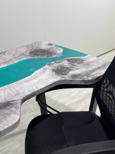 Стол компьютерный с вырезом дизайнерский лофт THETABLE RU 120х80 3.43/2.1