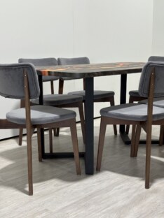 Стол кухонный обеденный прямоугольный дизайнерский лофт THETABLE RU 200х90 4.11/3.1 Стол кухонный обеденный прямоугольный дизайнерский лофт THETABLE RU 200х90 4.11/3.1