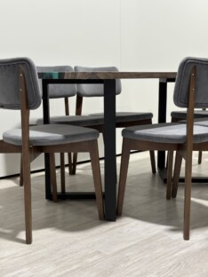 Стол кухонный обеденный прямоугольный дизайнерский лофт THETABLE RU 120х80 4.9/3.1