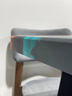 Стол кухонный обеденный прямоугольный дизайнерский лофт THETABLE RU 200х90 4.5/1.1