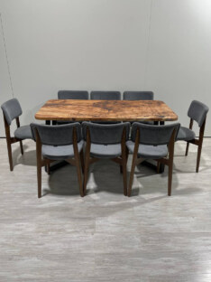 Стол кухонный обеденный прямоугольный дизайнерский лофт THETABLE RU 120х80 1.18/1.1