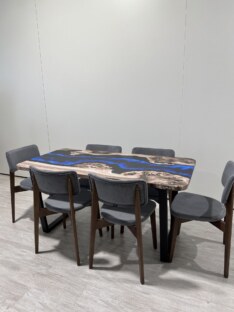 Стол кухонный обеденный прямоугольный дизайнерский лофт THETABLE RU 160х80 4.12/2.1