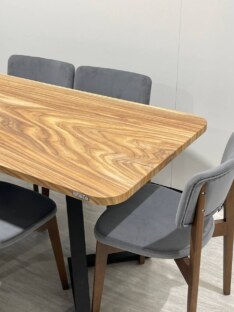 Стол кухонный обеденный прямоугольный дизайнерский лофт THETABLE RU 180х80 8.13/1.1