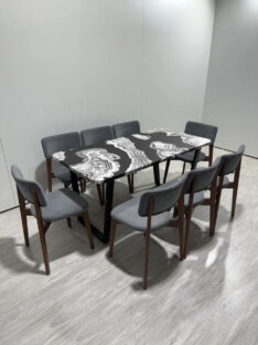 Стол кухонный обеденный прямоугольный дизайнерский лофт THETABLE RU 200х90 2.72/2.1