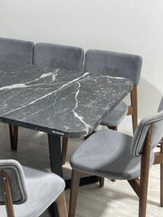 Стол кухонный обеденный прямоугольный дизайнерский лофт THETABLE RU 160х80 2.12.2/1.1