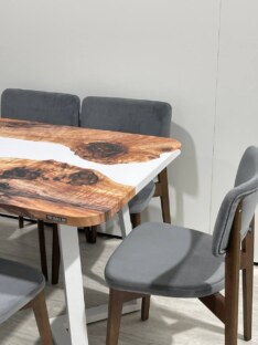 Стол кухонный обеденный прямоугольный дизайнерский лофт THETABLE RU 140х80 3.11/1.2