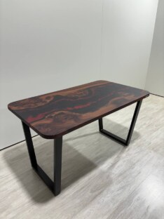 Стол кухонный обеденный прямоугольный дизайнерский лофт THETABLE RU 120х80 4.21/2.1
