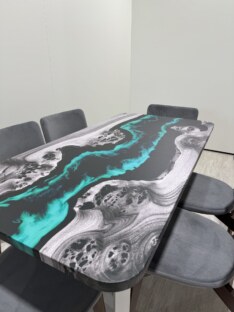 Стол кухонный обеденный прямоугольный дизайнерский лофт THETABLE RU 200х90 4.18/3.2