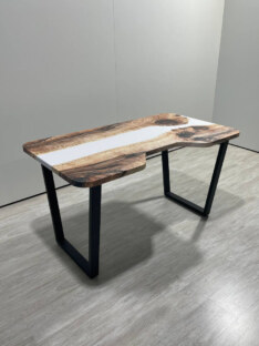 Стол компьютерный с вырезом дизайнерский лофт THETABLE RU 180х80 3.18/2.1 Стол компьютерный с вырезом дизайнерский лофт THETABLE RU 180х80 3.18/2.1