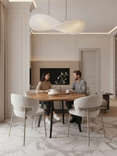 Стол кухонный обеденный круглый дизайнерский лофт THETABLE 100х32 9.2/4.1