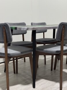 Стол кухонный обеденный прямоугольный дизайнерский лофт THETABLE RU 140х80 4.19/6.1