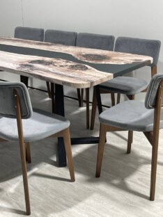 Стол кухонный обеденный прямоугольный дизайнерский лофт THETABLE RU 220х90 3.30/1.1