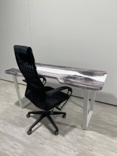 Стол компьютерный с вырезом дизайнерский лофт THETABLE 160х80 3.23/2.2