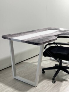 Стол компьютерный с вырезом дизайнерский лофт THETABLE RU 160х80 3.23/2.2