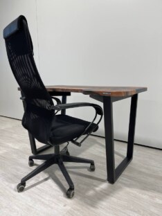 Стол компьютерный с вырезом дизайнерский лофт THETABLE 120х70 3.26/2.1